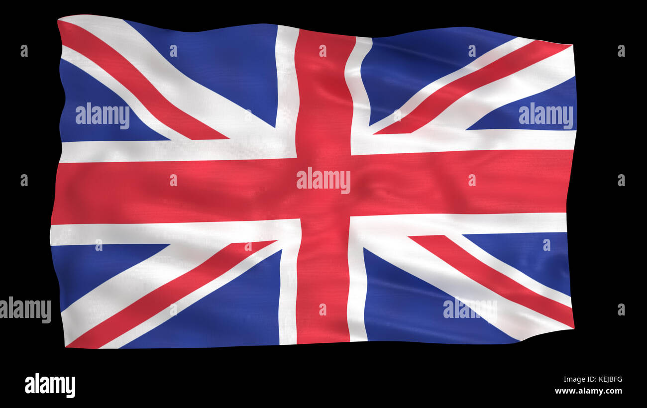 Un union jack flag o bandiera britannica della Gran Bretagna o Regno Unito Foto Stock