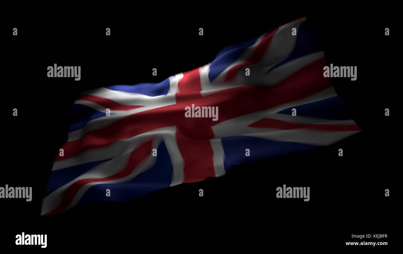 Un union jack flag o bandiera britannica della Gran Bretagna o Regno Unito Foto Stock