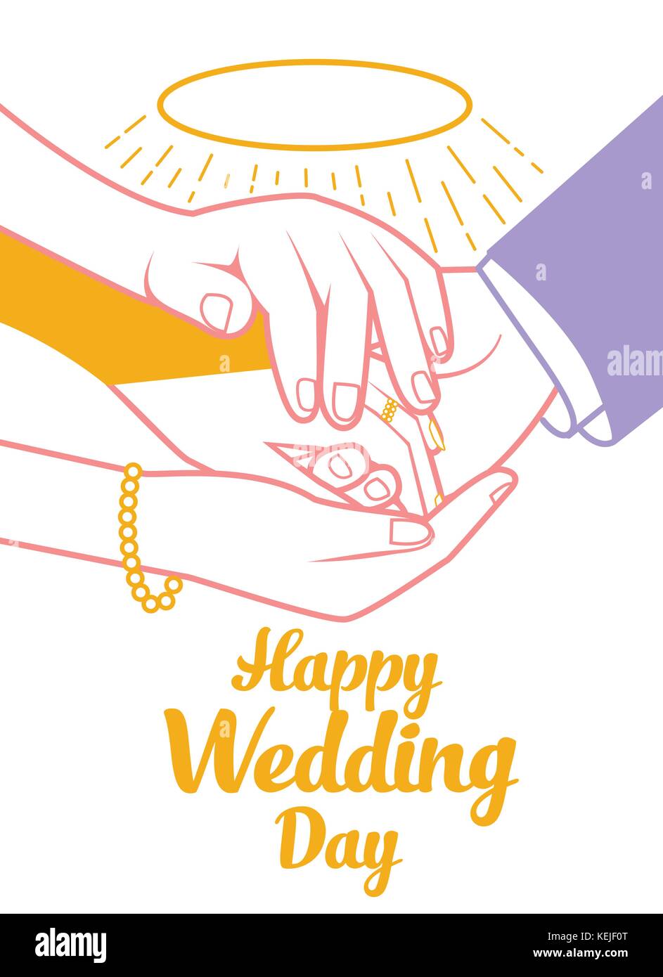 Nozze Della Scheda Messaggi Di Saluto E La Benedizione Della Madre Degli Sposi Illustrazione In Stile Lineare Immagine E Vettoriale Alamy