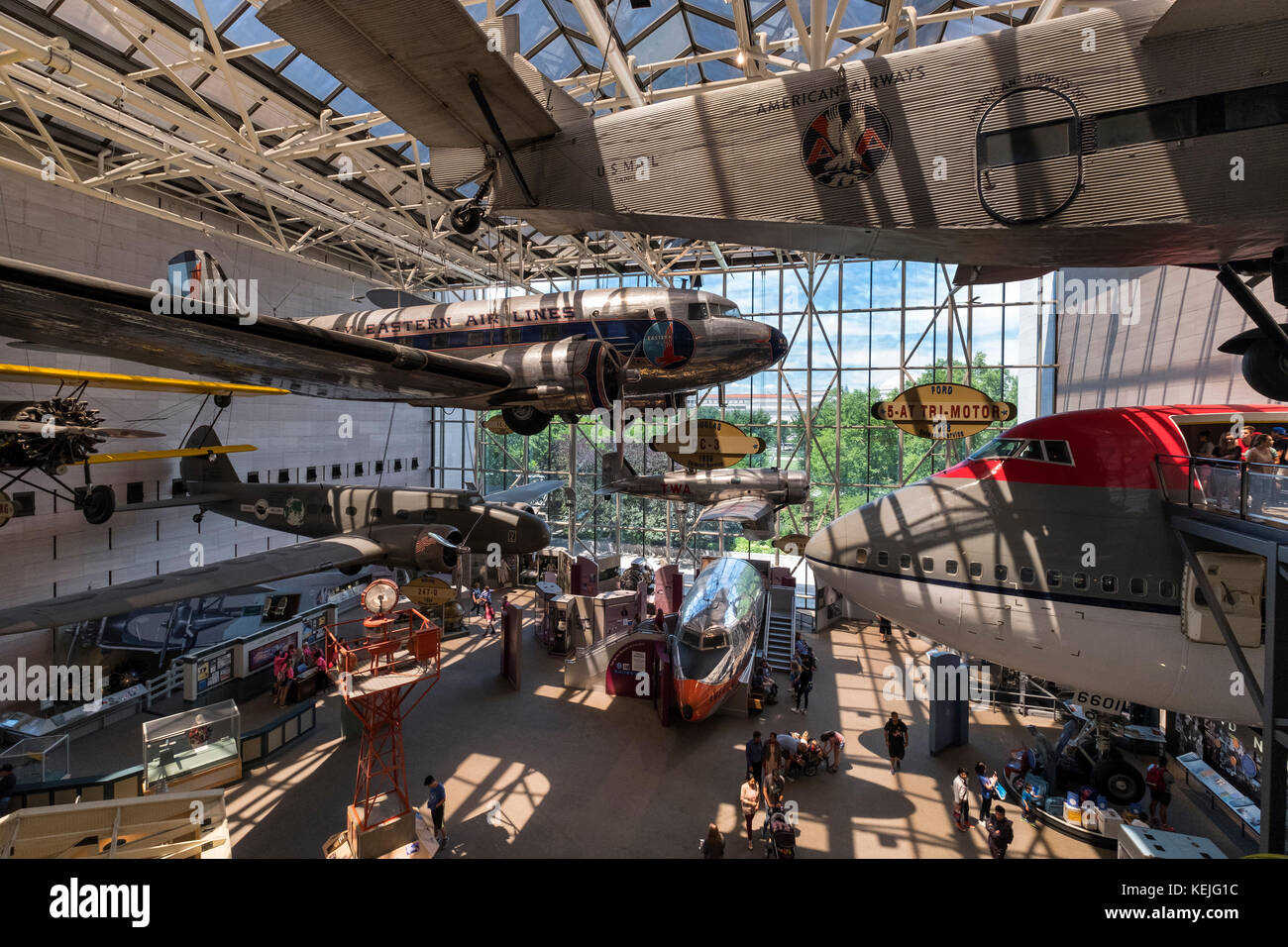 Lo Smithsonian, il Museo Nazionale dell'aria e dello spazio, The Mall di Washington DC, Stati Uniti d'America Foto Stock