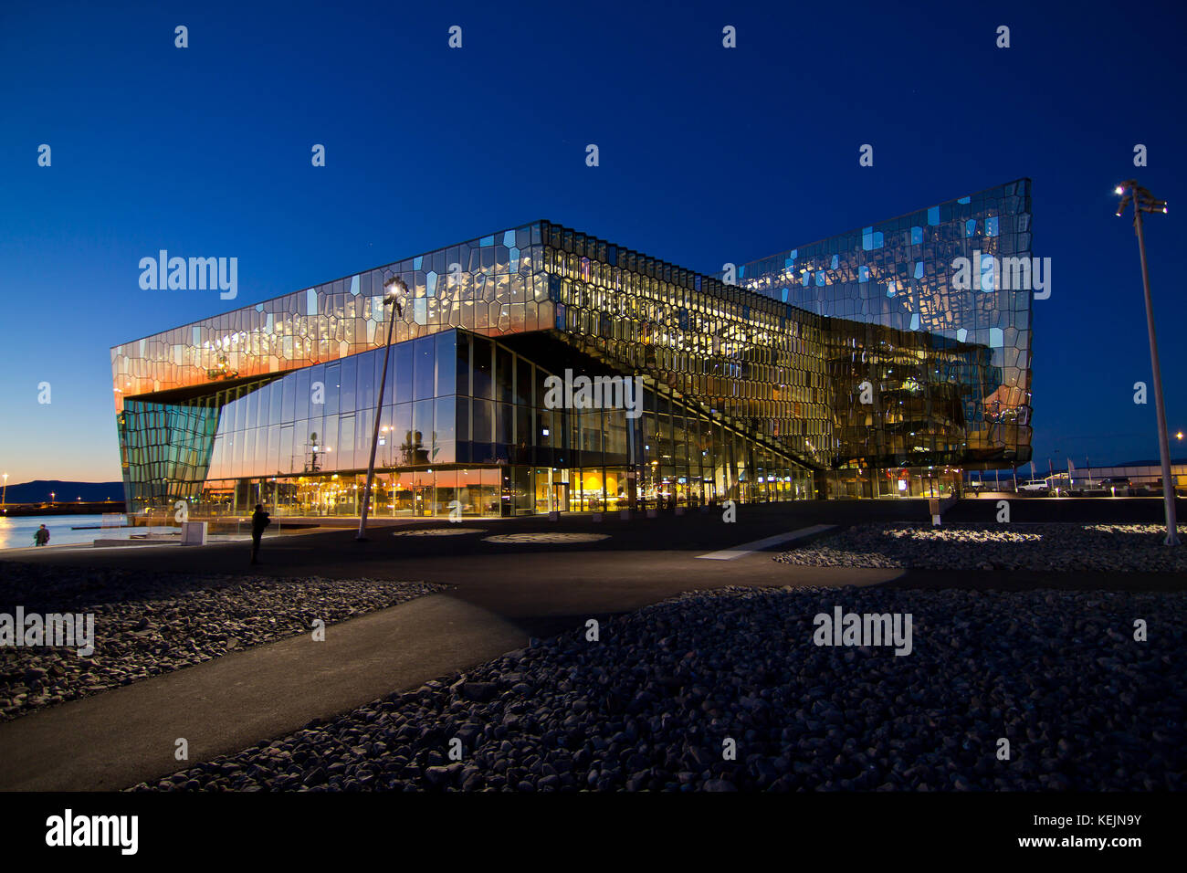 Harpa concert hall e il centro conferenze in Reykjavík, Islanda. Foto Stock