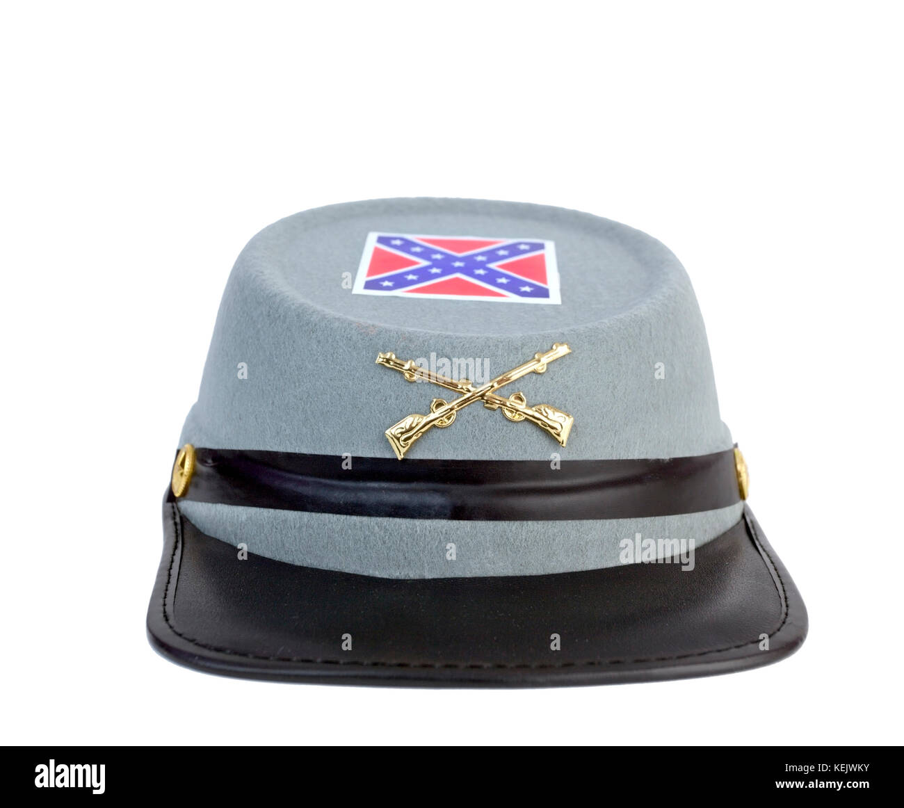 Toy costume americano confederato guerra civile cappelli. isolato. Foto Stock