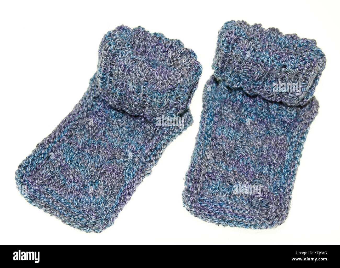 Jungen Baby Socken, Hütttenschuhe, Strümpfe, gestrickt Foto Stock