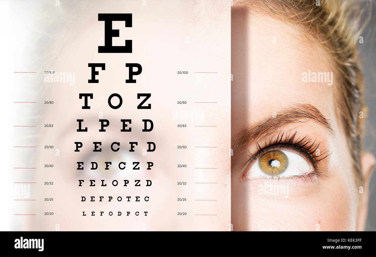 Oftalmologia eye check-up Foto Stock