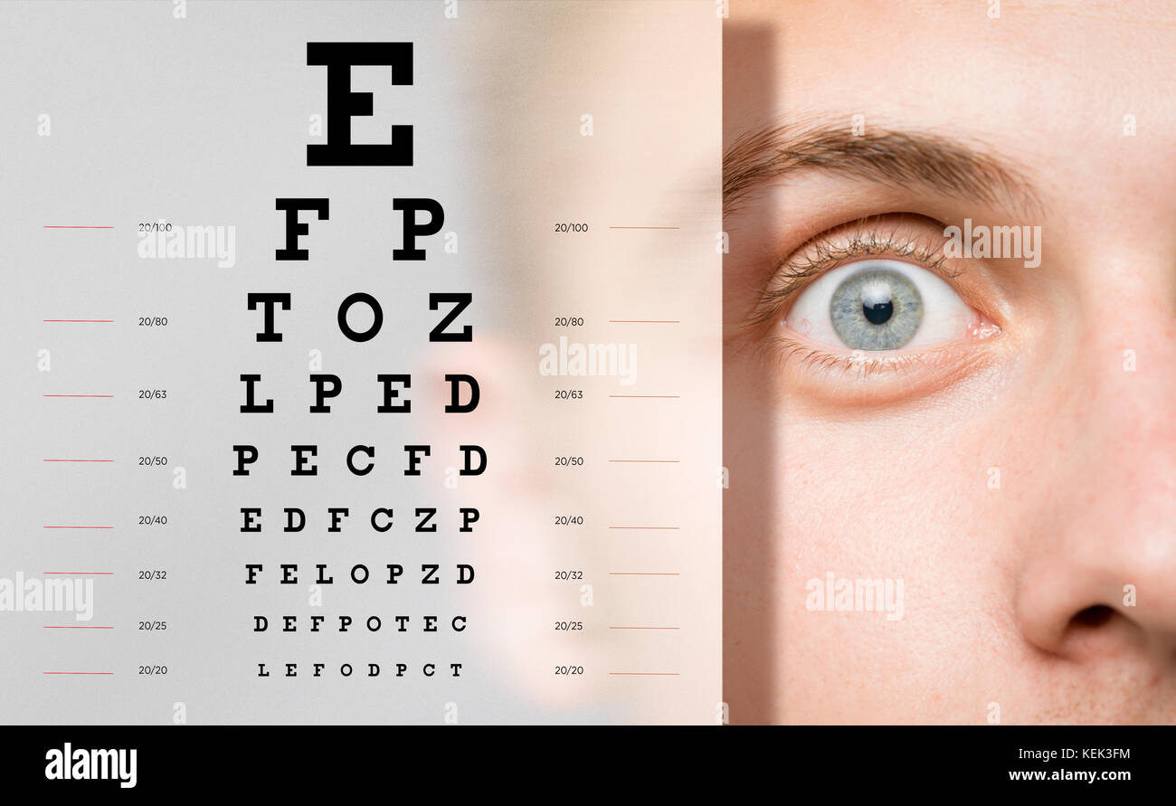 Oftalmologia eye check-up Foto Stock