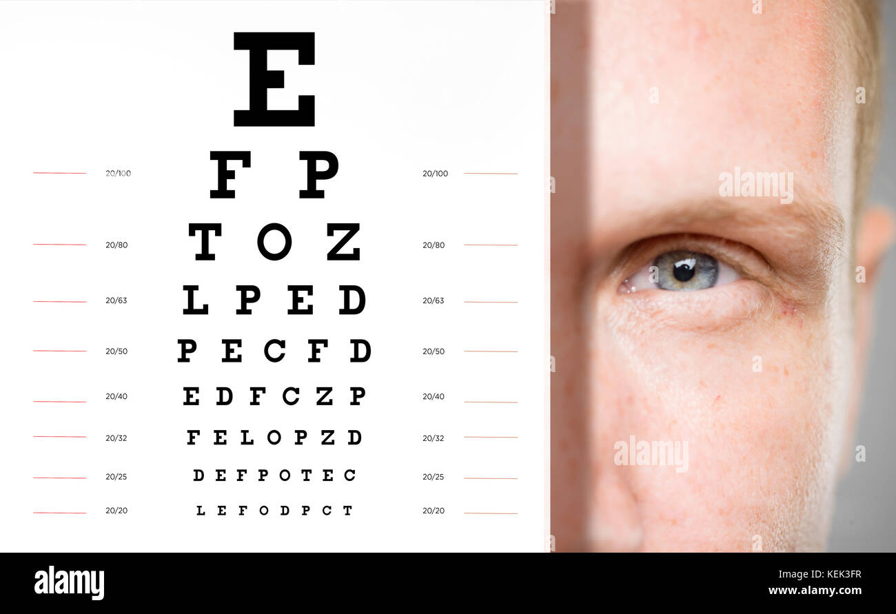 Oftalmologia eye check-up Foto Stock