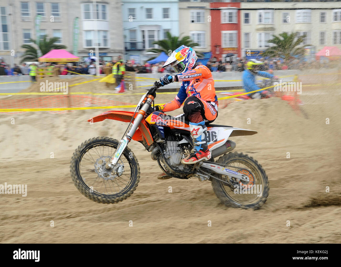 Spiaggia motocross, Weymouth Dorset, Regno Unito, sam sunderland, 2017 vincitore della Dakar Rally credito: finnbarr webster/alamy live news Foto Stock