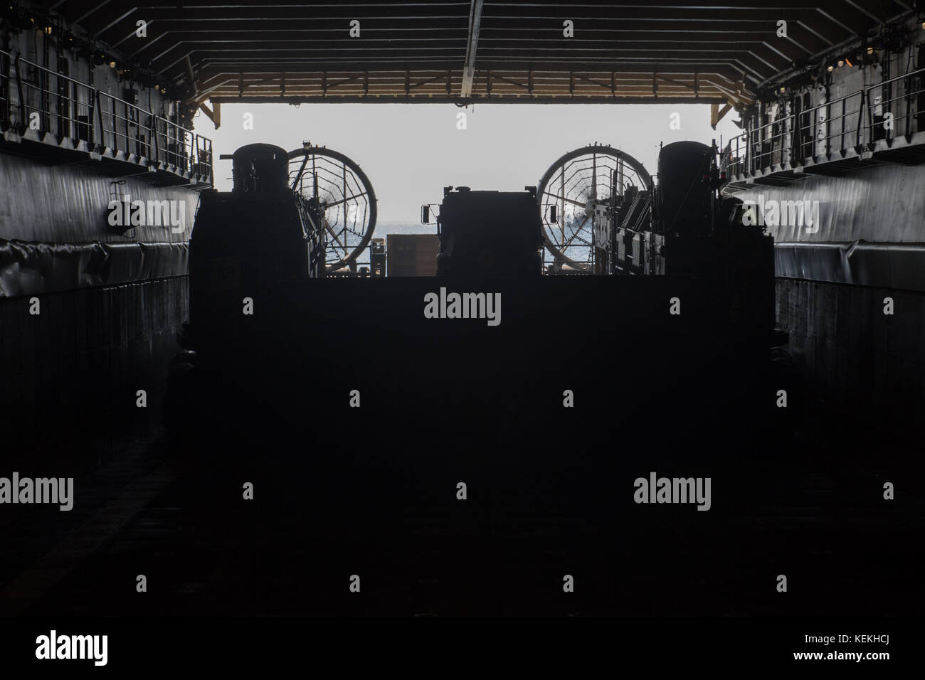 Landing Craft cuscino d'aria Foto Stock