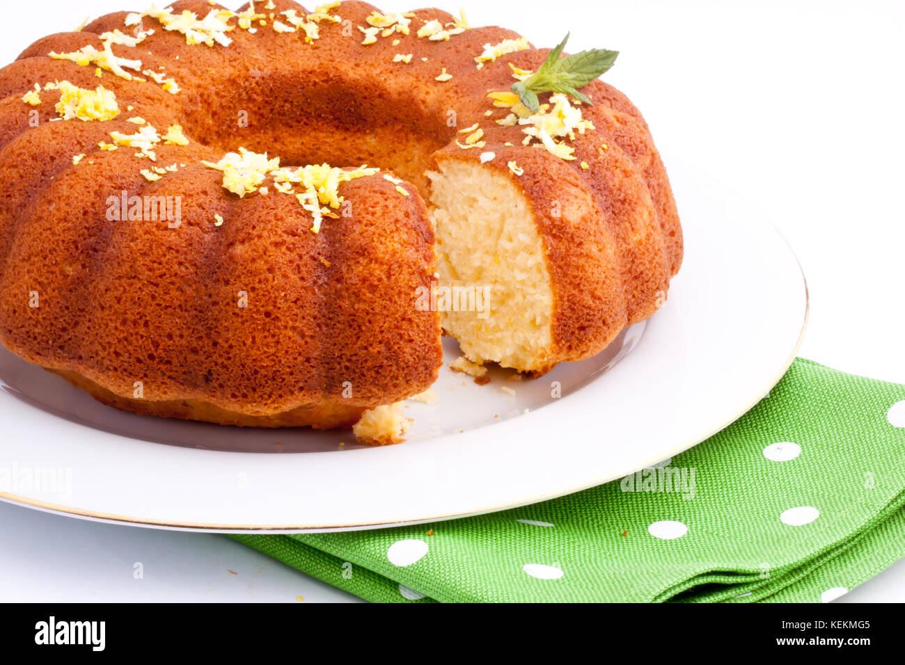 torta al limone Foto Stock