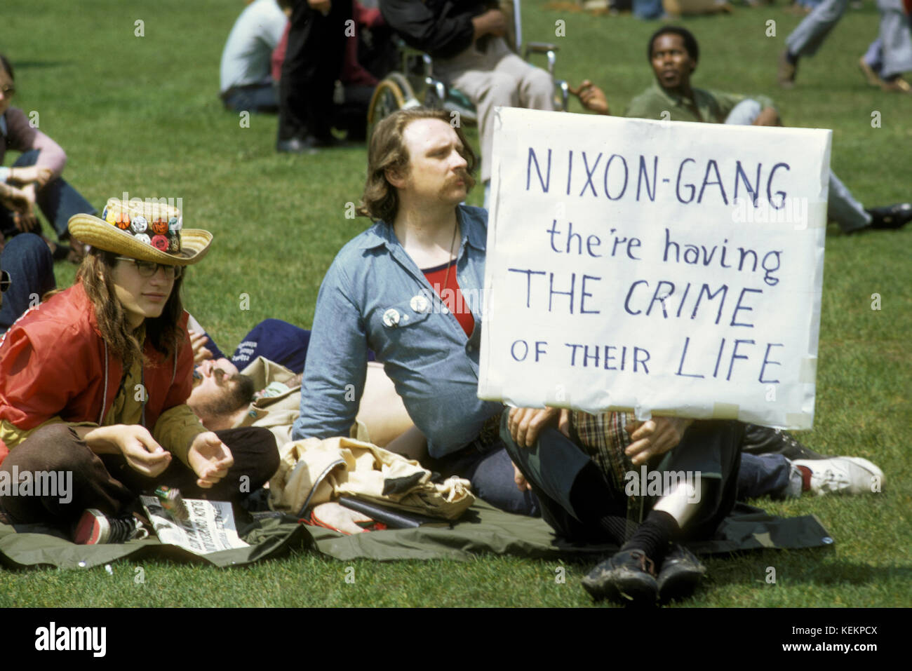 Guerra del Vietnam protesta, Grant Park, Chicago, Illinois, Maggio, 1972 Foto Stock