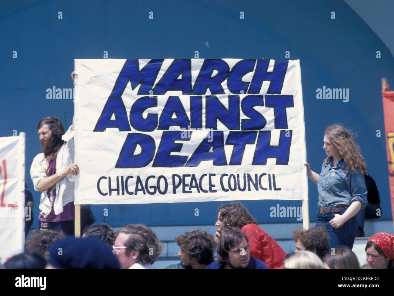 Guerra del Vietnam protesta, Chicago, Maggio, 1972. Foto Stock
