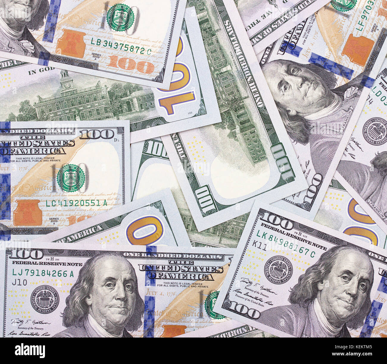 100 us dollar abstract denaro contante sfondo Foto Stock