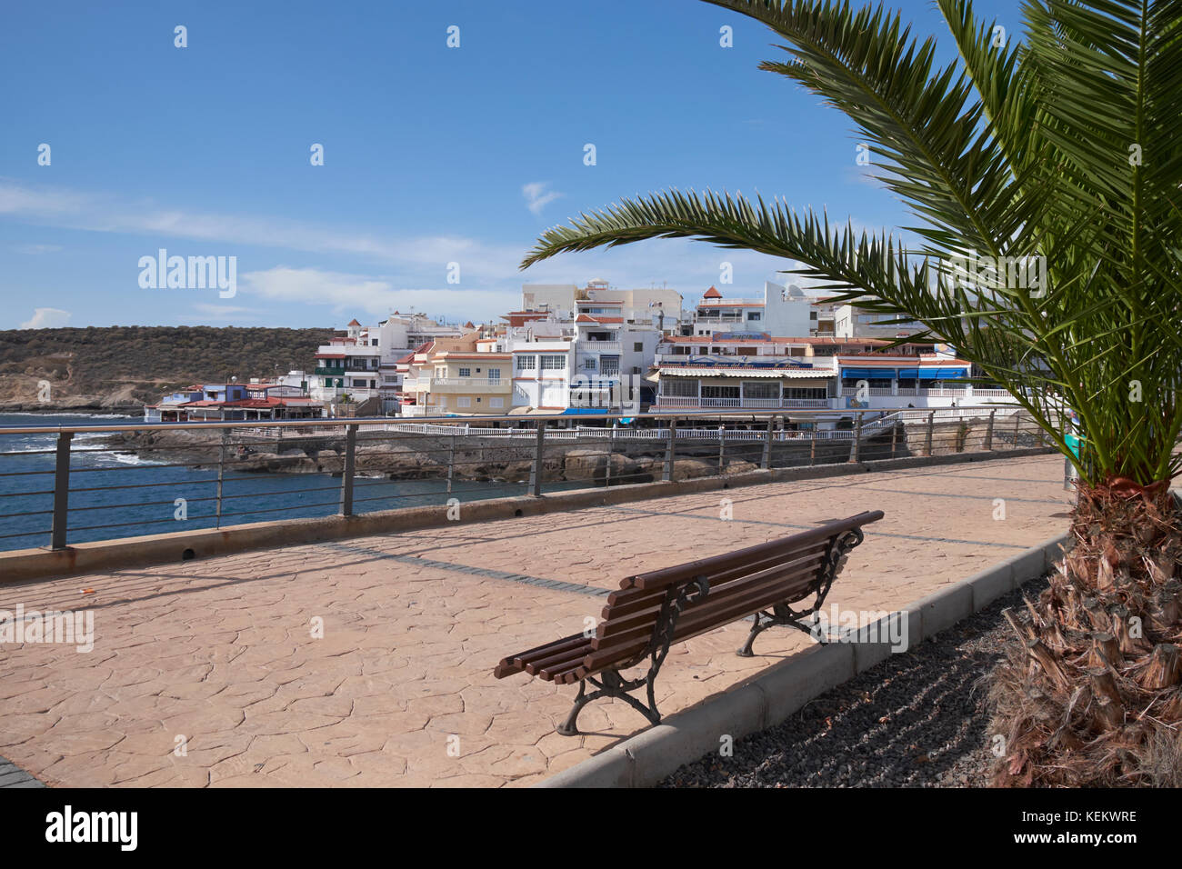 La passeggiata di La Caleta, Tenerife, Isole Canarie, Spagna. Foto Stock