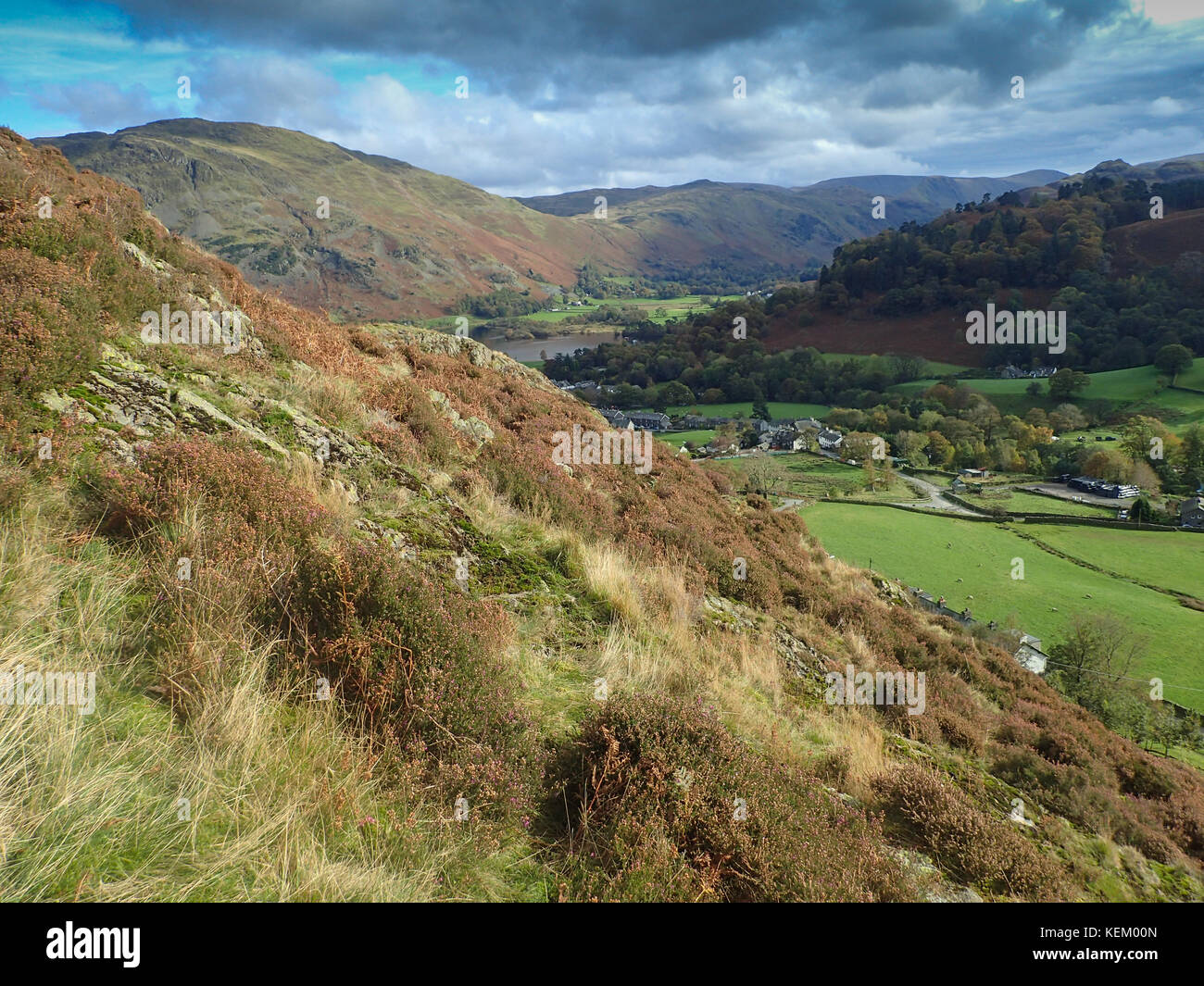 Glenridding dodd in patterdale sopra ullswater, parco nazionale del distretto dei laghi, cumbria, Inghilterra Foto Stock