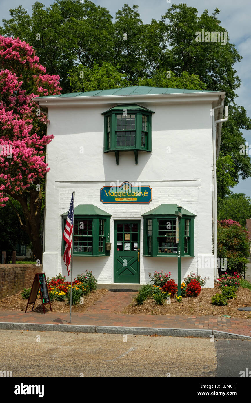 Maggie Caseys Celtic tesori, Gaming House, 124 Main Street, Smithfield, Virginia Foto Stock