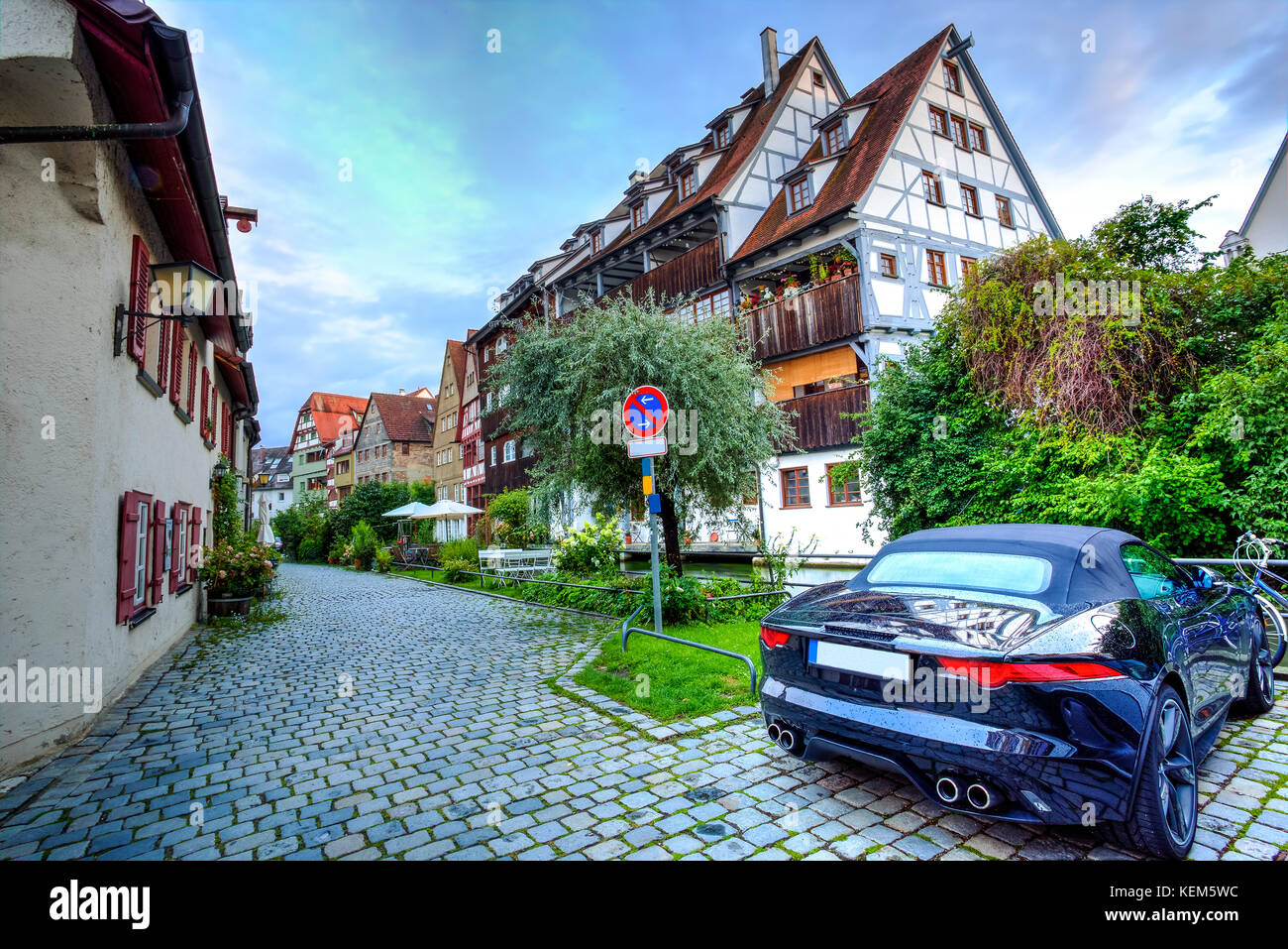 Old Street a Ulm in Germania Foto Stock