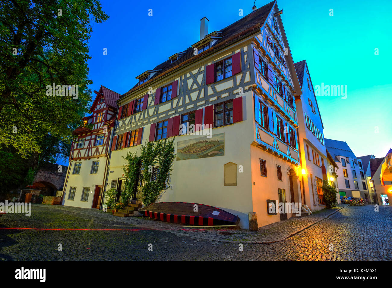 Old Street a Ulm in Germania Foto Stock