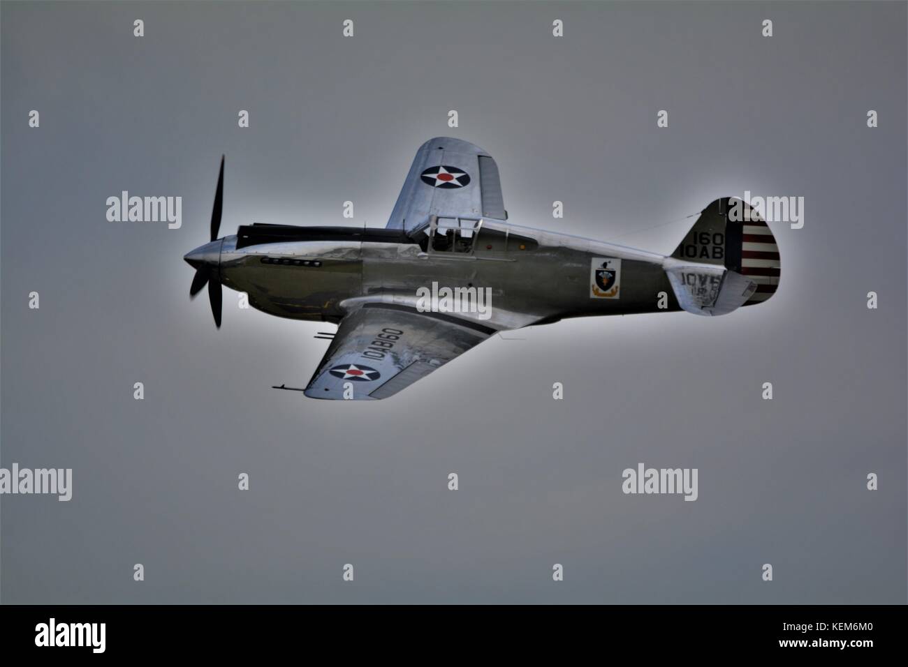 Curtis p 40 c tutte le finiture in metallo a duxford Foto Stock