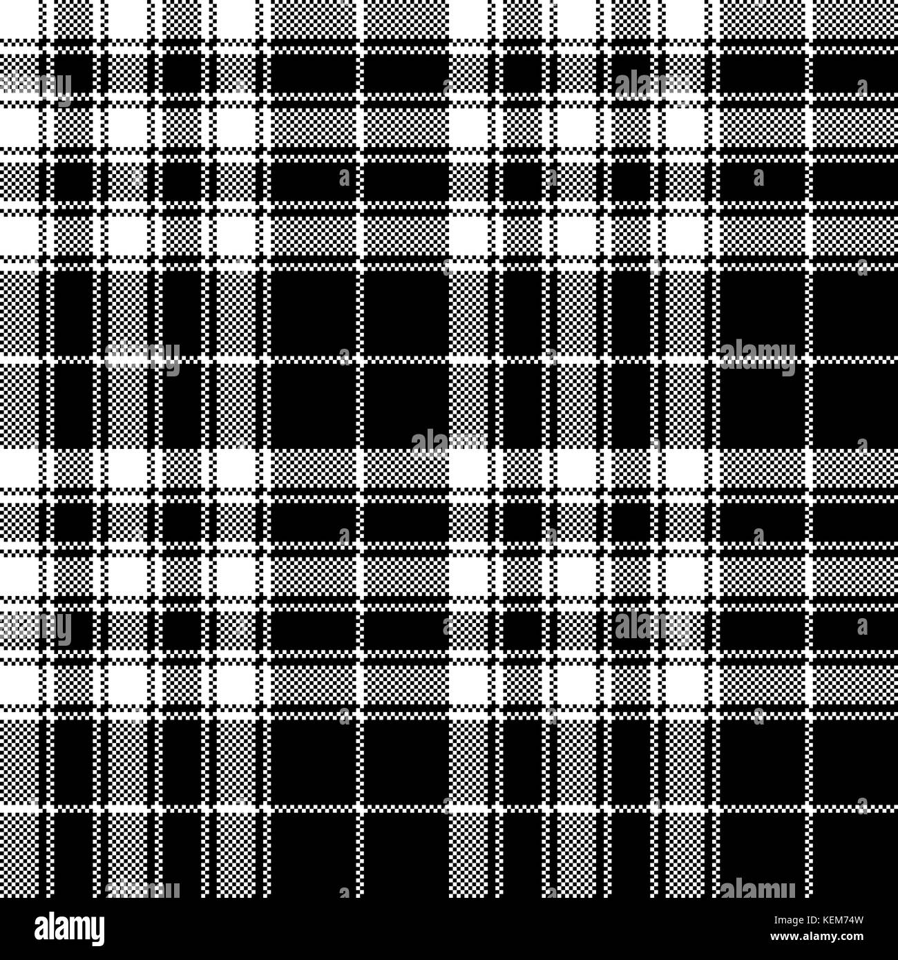 L'orgoglio di tartan scozzese tessuto pixel texture seamless pattern. illustrazione vettoriale. Illustrazione Vettoriale