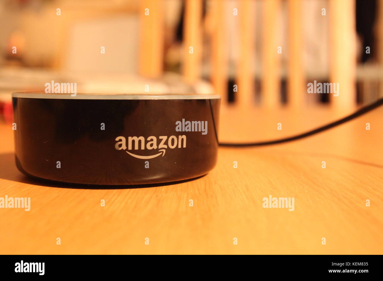 Alexa eco dot da Amazon Foto Stock