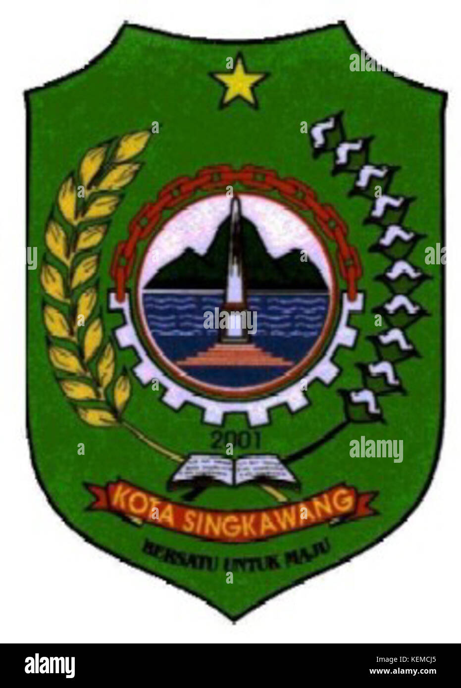 Lambang Kota Singkawang Foto Stock