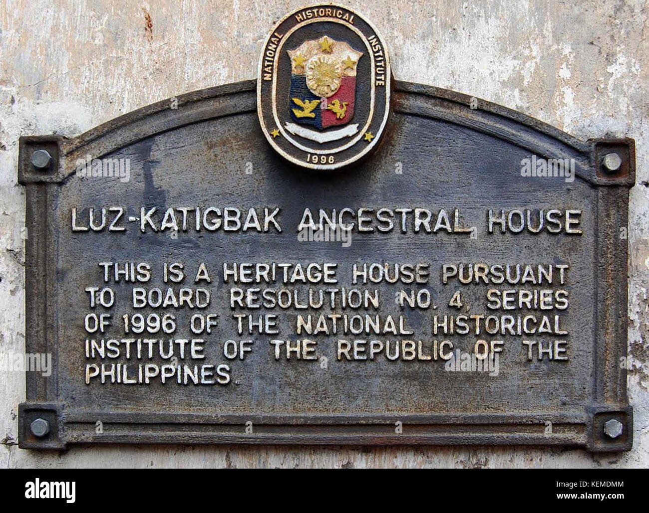 Luz katigbak Casa marcatore storico Foto Stock