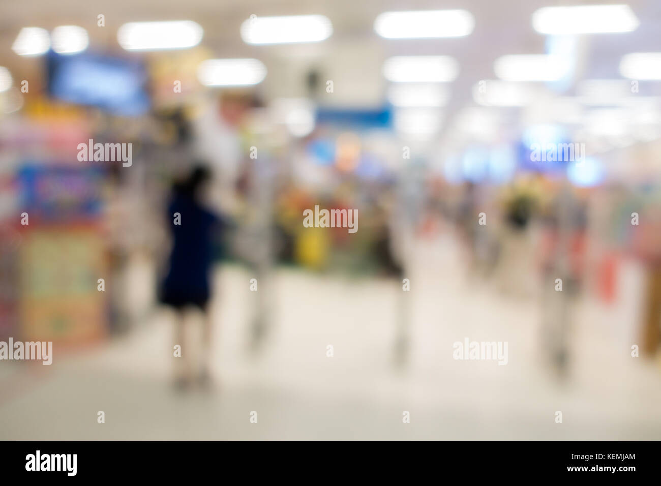Abstrast sfondo sfocato : supermercato IPERCOOP Foto Stock