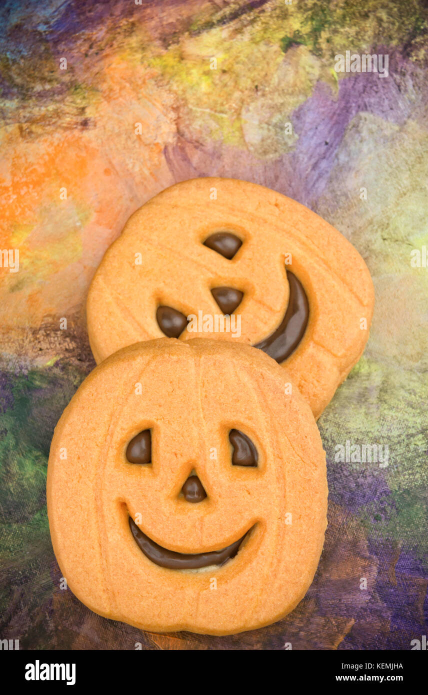 I cookie di Halloween con spazio di copia Foto Stock