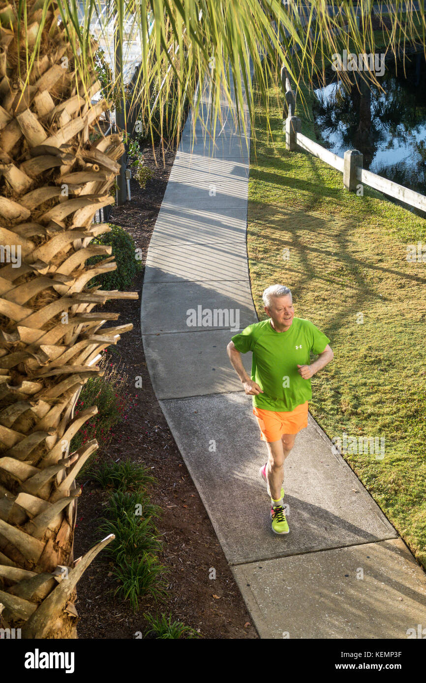 Attivo maschio Senior Runner, STATI UNITI D'AMERICA Foto Stock