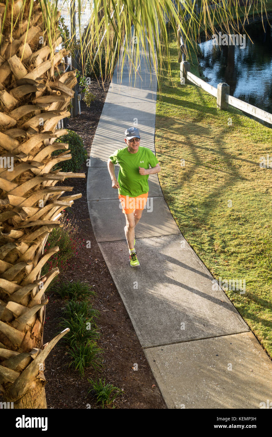 Attivo maschio Senior Runner, STATI UNITI D'AMERICA Foto Stock