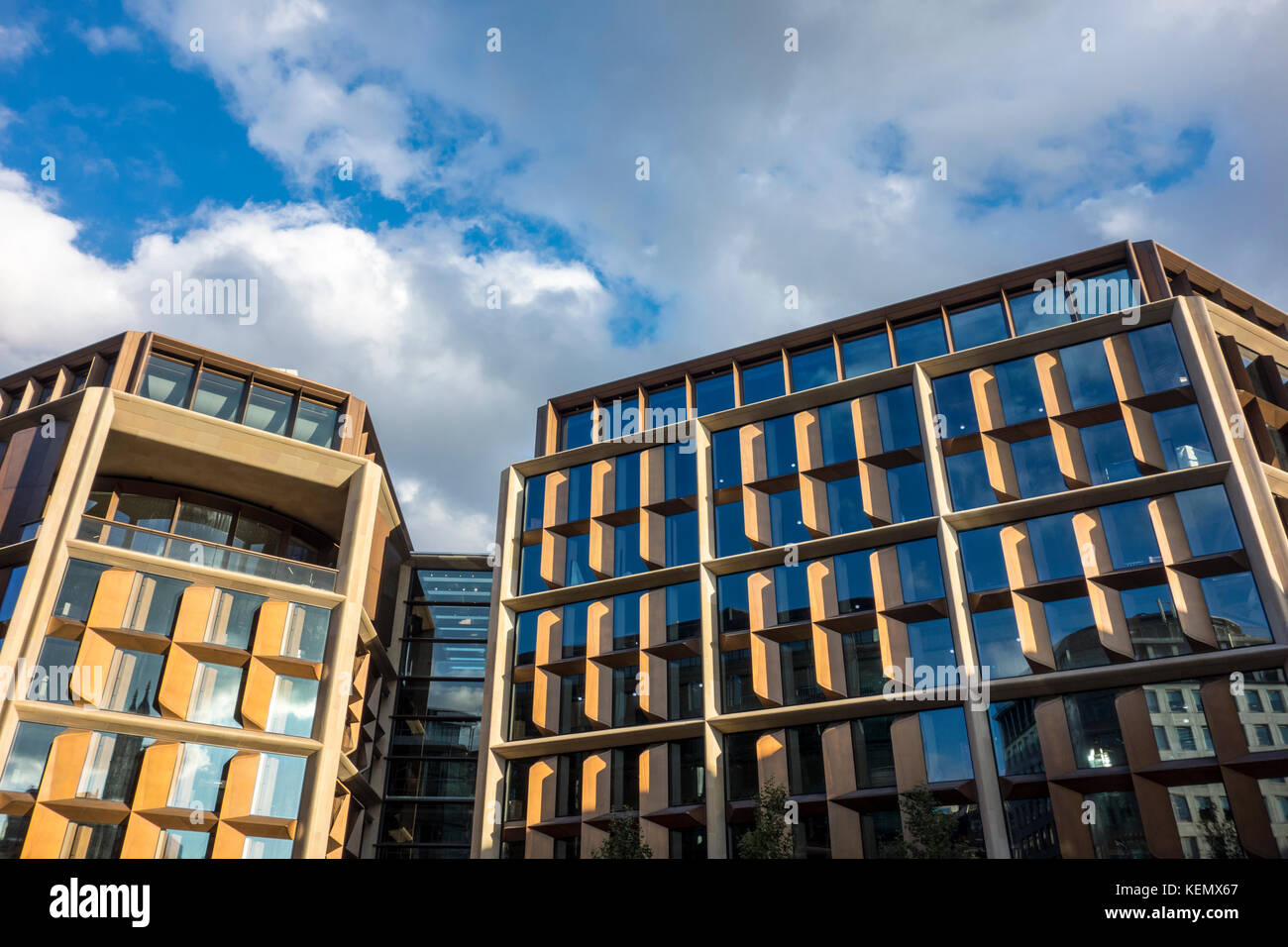 Bloomberg Londra, Bloomberg il nuovo quartier generale europeo di Norman Foster Foster + Partner, città di Londra, Regno Unito Foto Stock