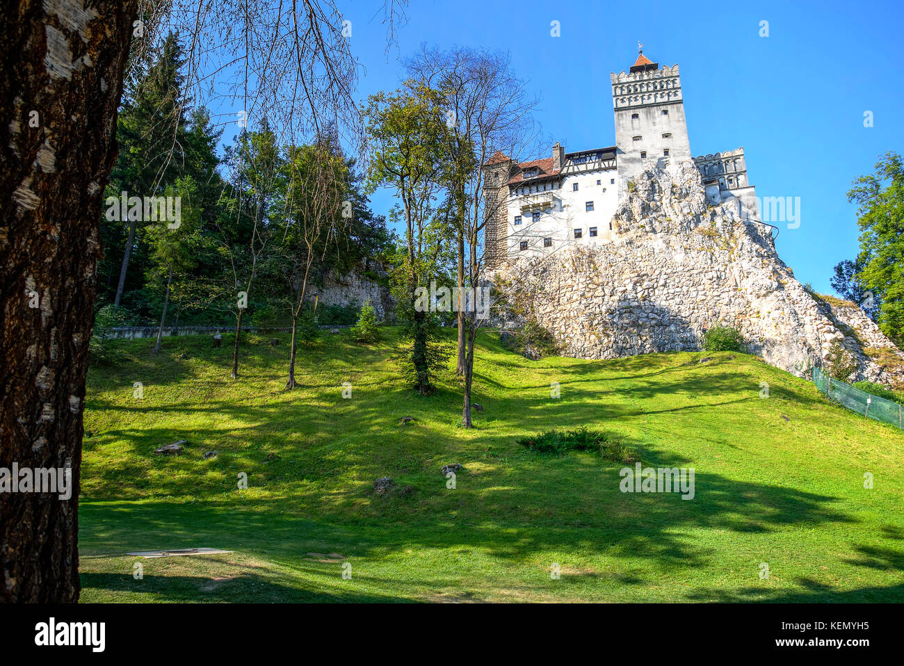 Castello di Bran, noto anche come castello di Dracula in Transilvania, Romania Foto Stock