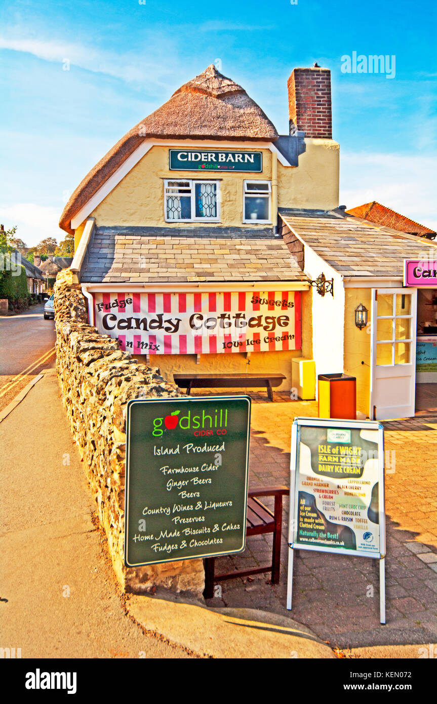 Godshill yhatched cafe cottage fienile sidro i di w Foto Stock