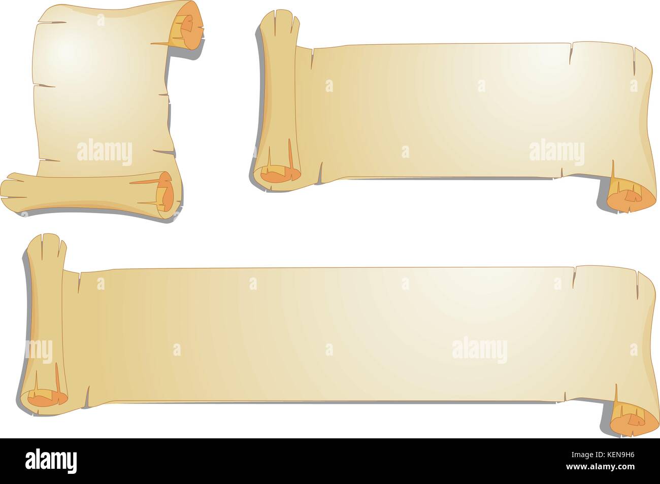 Illustrazione di tre diversi formati di carta di laminazione Illustrazione Vettoriale