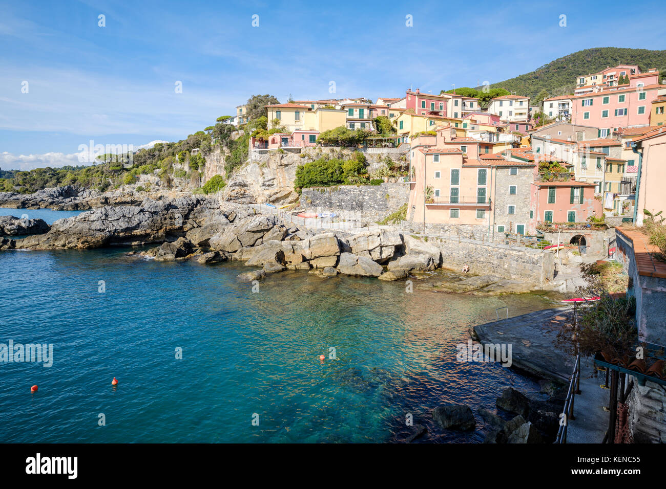 Tellaro, Golfo Di La Spezia, Liguria, Italia Foto Stock