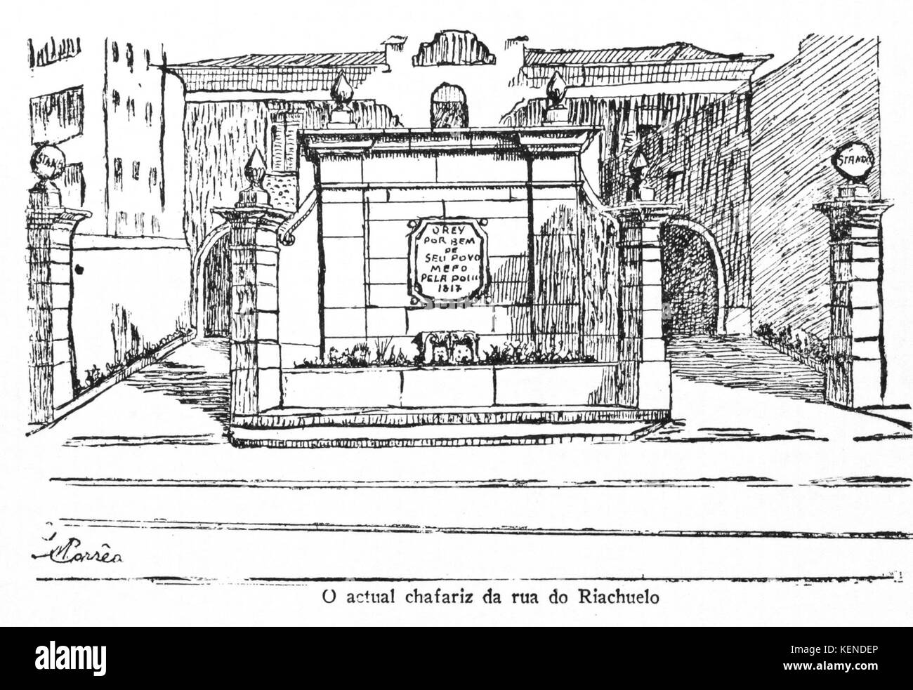 Magalhaes correa chafariz riachuelo atual Foto Stock