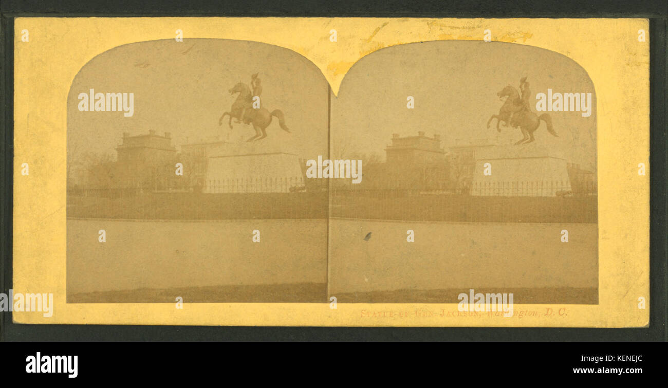 Statua del gen. Jackson, Washington D.C., da Langenheim, Loyd & Co. 2 Foto Stock