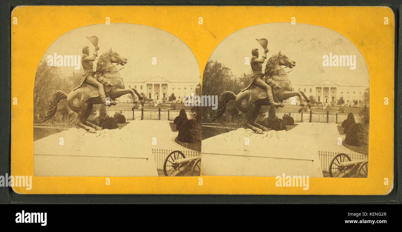 La colossale statua equestre in bronzo di gen. Andrew Jackson, da Bell & Bro. (Washington, DC) 2 Foto Stock