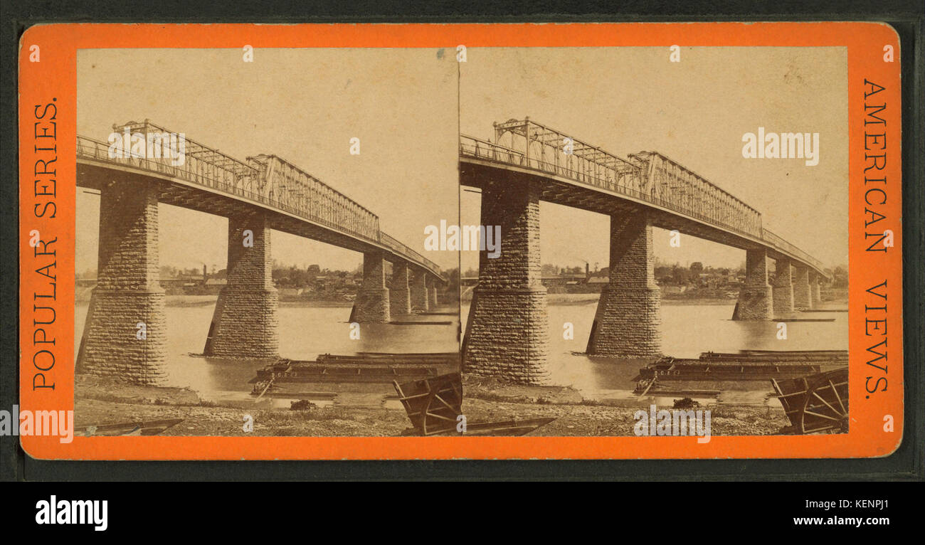 Il Newport e ponte di Cincinnati (vista generale ovest), da E. & H.T. Anthony (Azienda) 2 Foto Stock