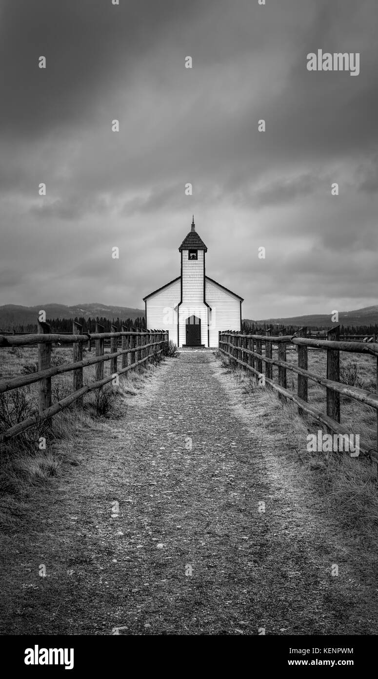 McDougall Morley storica chiesa di Alberta in Canada Foto Stock