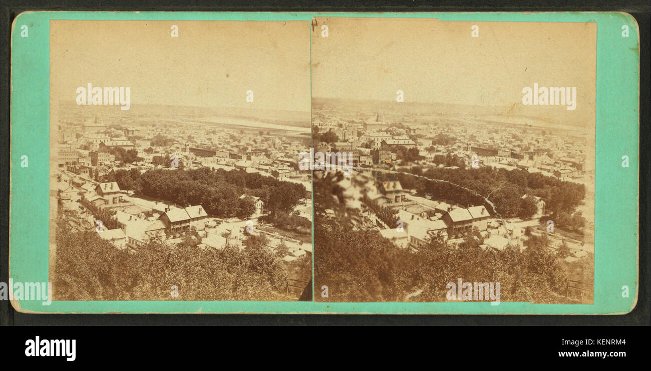 Vista di Dubuque, Iowa dal colle, da root, Samuele, 1819 1889 Foto Stock