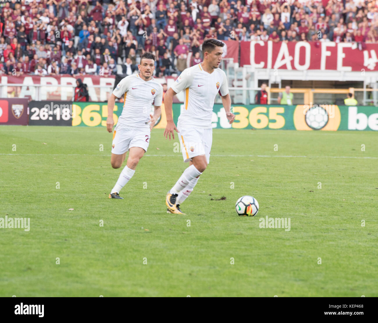 Stephan El Shaarawy (COME Roma) durante la partita di serie A: Torino FC vs AS Roma allo stadio Olimpico grande Torino. Torino, 22 ottobre 2017, Italia Foto Stock