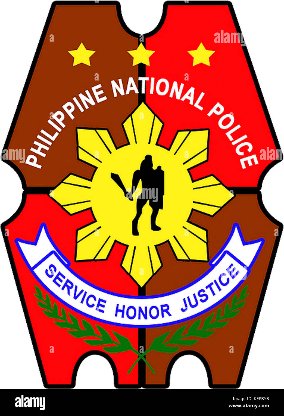 Philippine National Police della guarnizione di tenuta della scatola Foto Stock