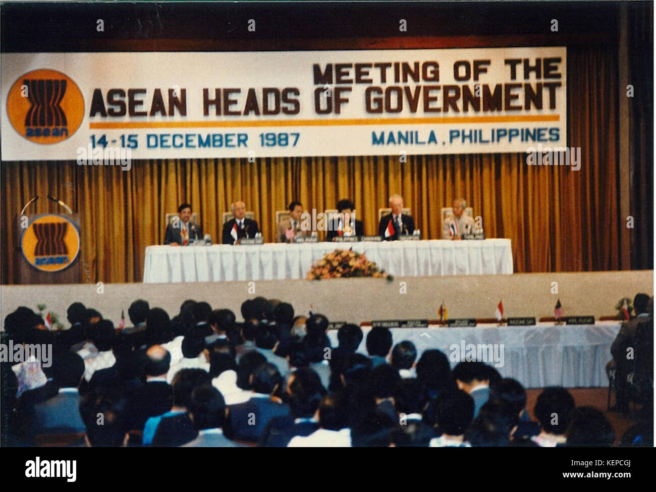 Terzo vertice ASEAN, Manila 14 15 Dic 1987 (3) Foto Stock