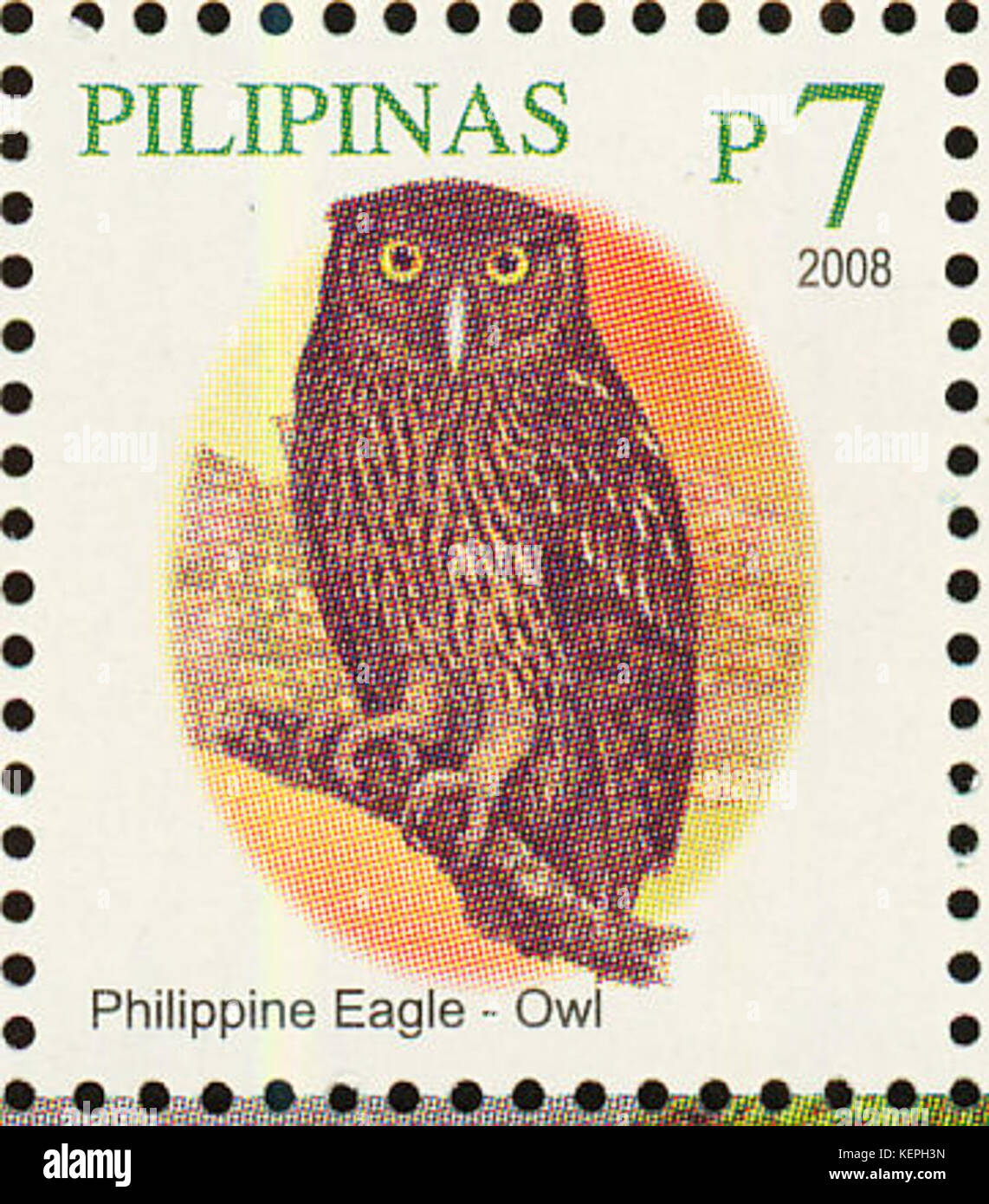 Bubo philippensis 2008 timbro delle Filippine Foto Stock