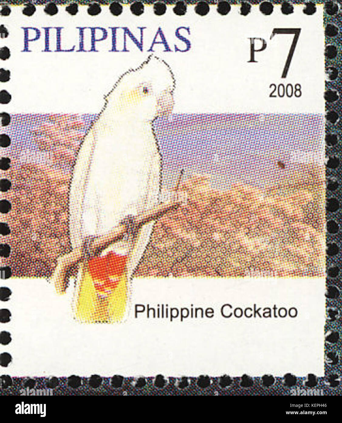 Cacatua haematuropygia 2008 timbro delle Filippine Foto Stock