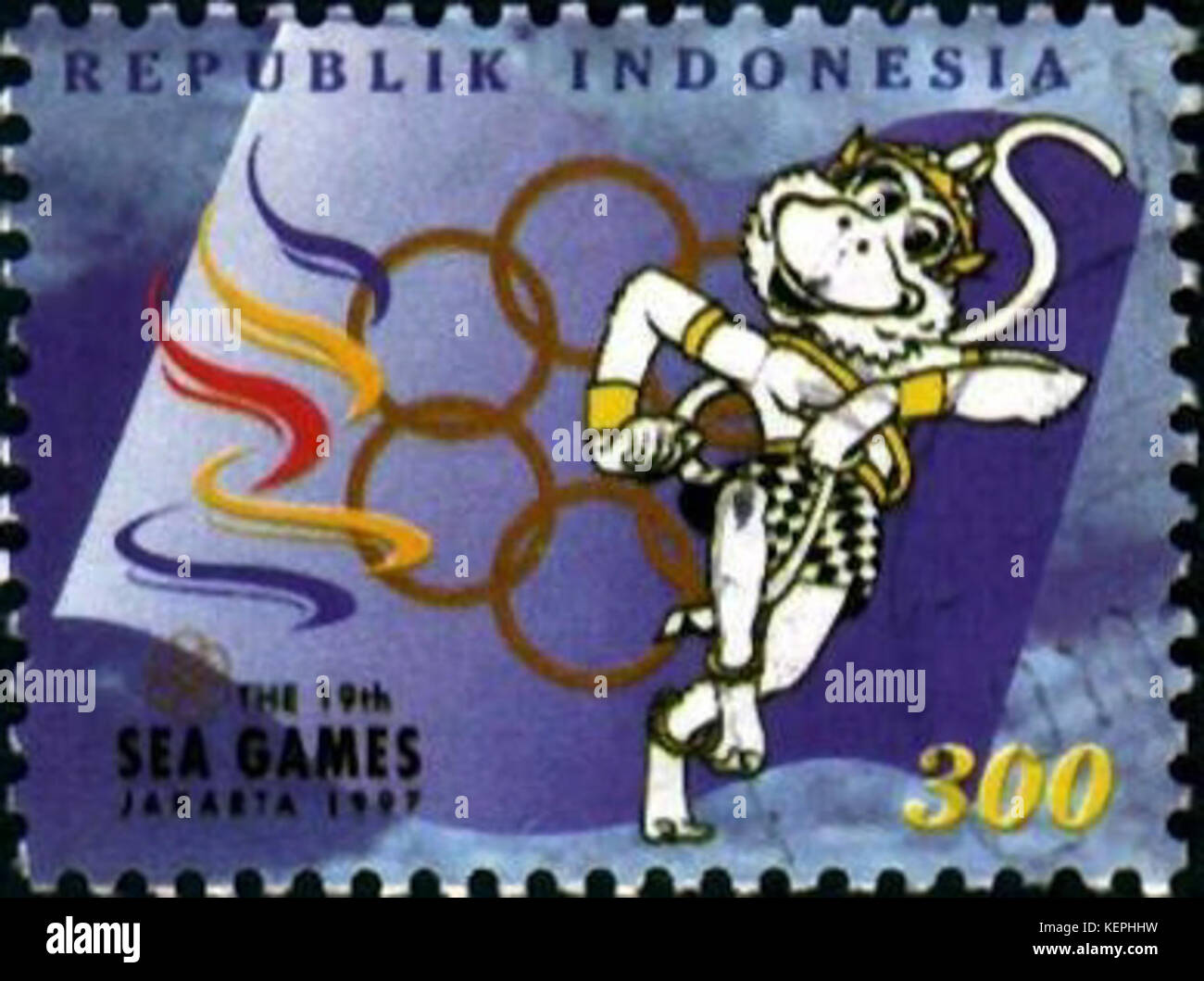 Southeast Asian Games 1997 timbro dell Indonesia Foto Stock