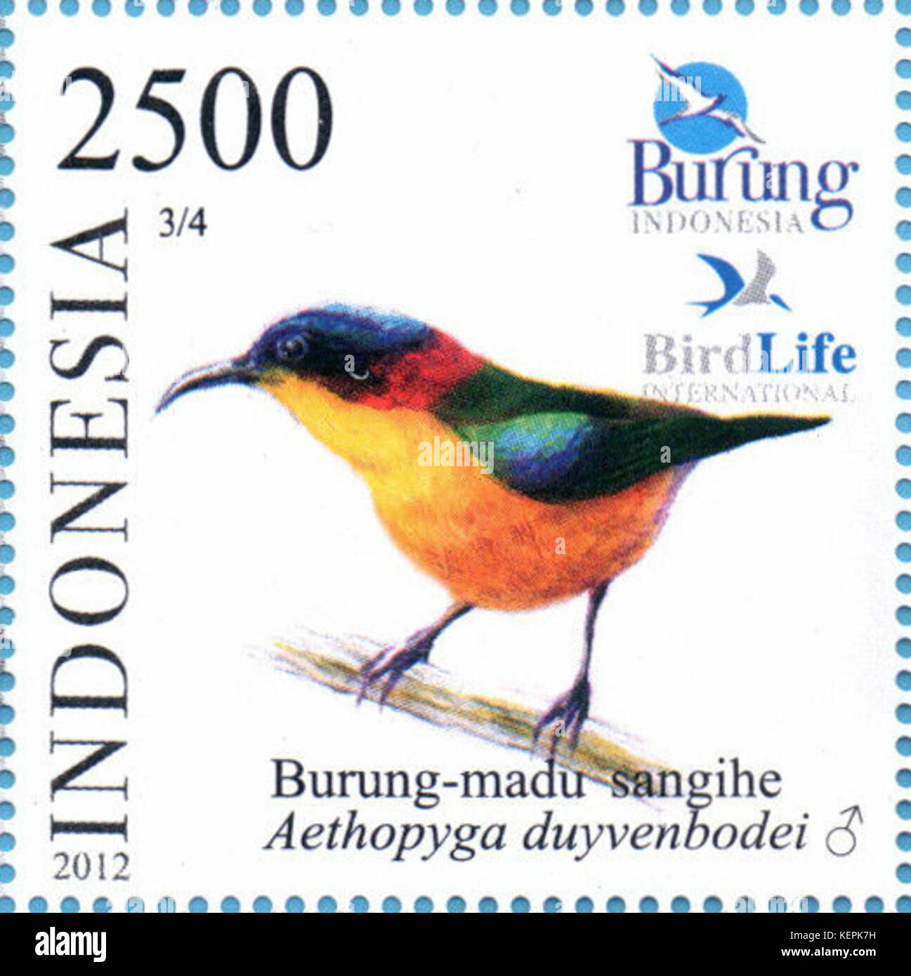 Aethopyga duyvenbodei 2012 Indonesia timbro Foto Stock