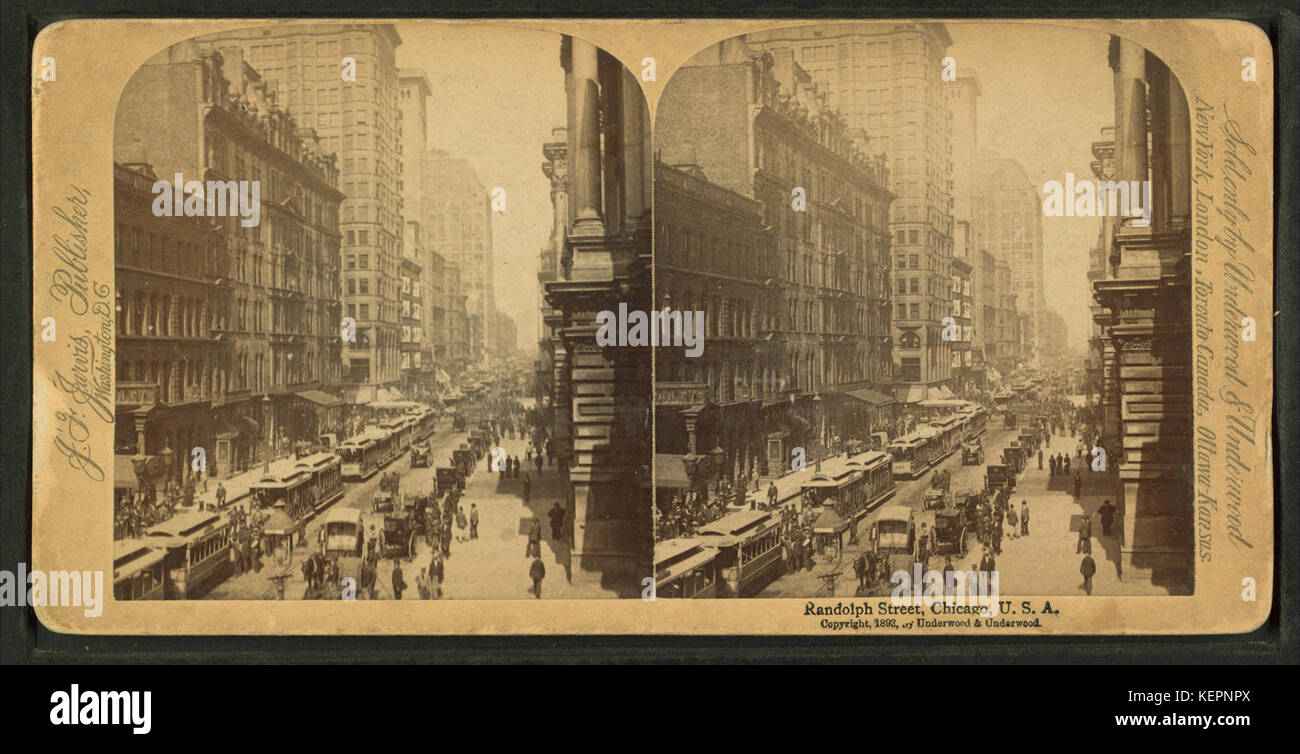 Randolph Street, Chicago, USA, da Underwood & Underwood Foto Stock