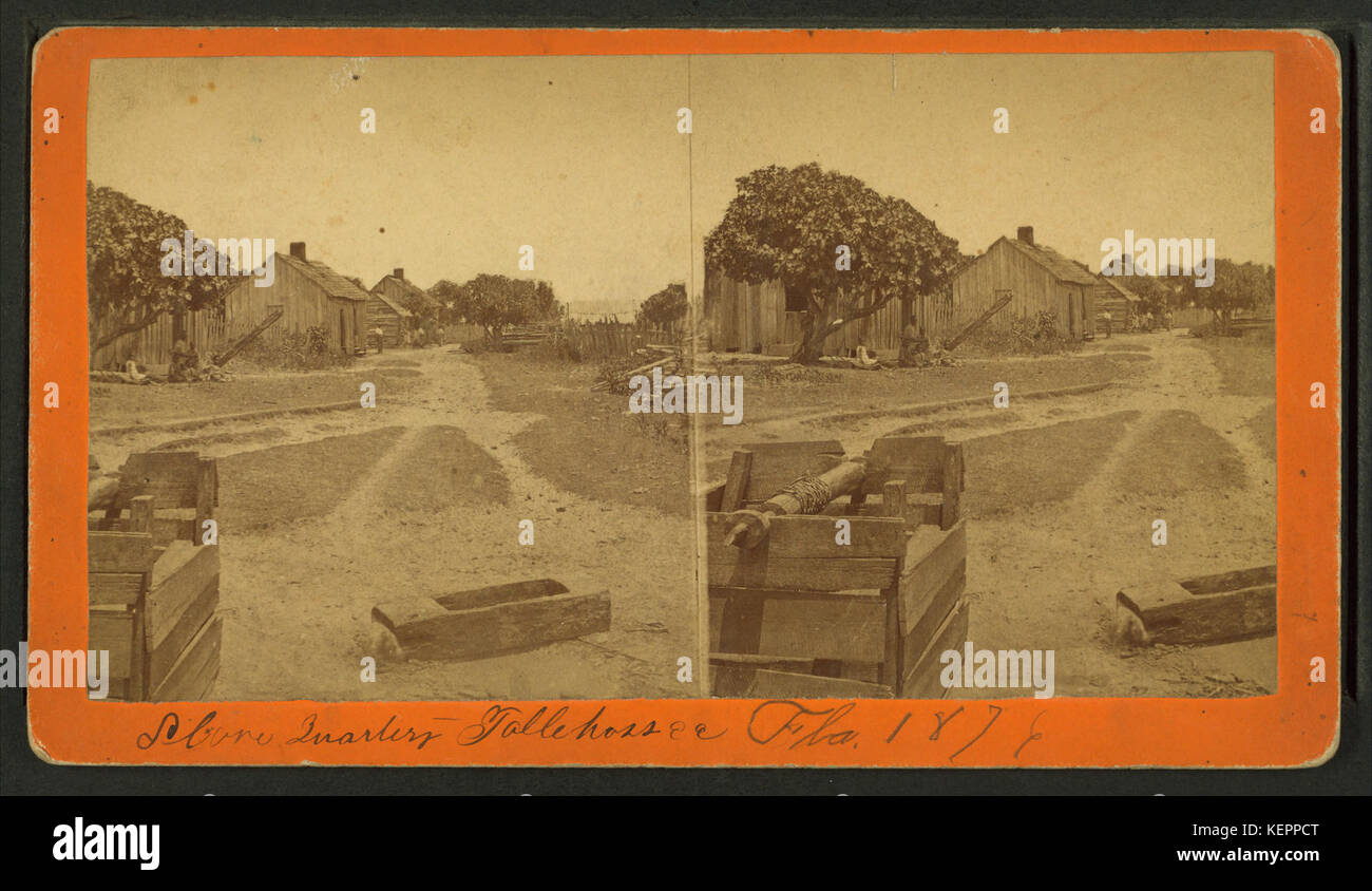 Quarti Slave, Tallahassee, Florida, da Robert N. Dennis raccolta di vista stereoscopica Foto Stock